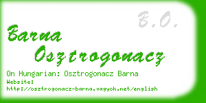 barna osztrogonacz business card